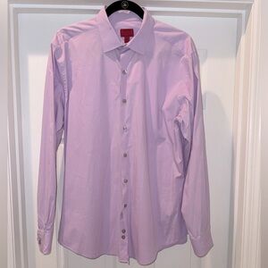 Men’s Large Slim Fit Light Purple Dress Shirt